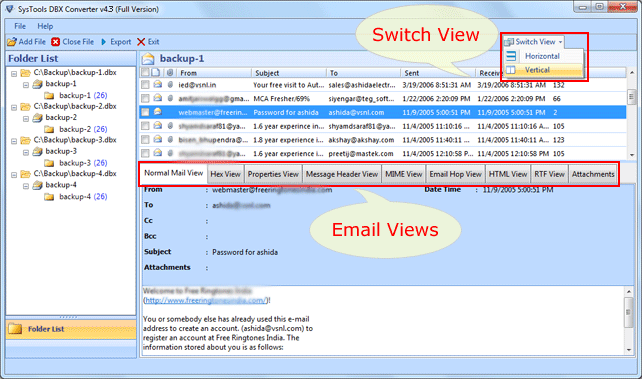 Export Outlook Express to PST 4.3